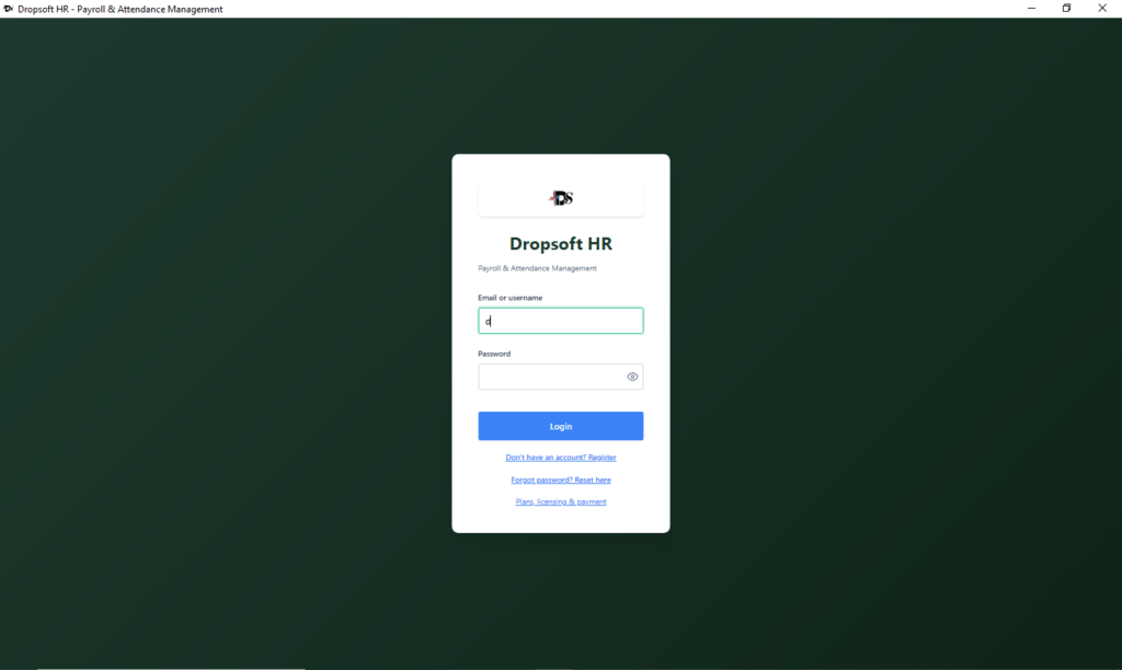 Dropsoft software screenshot